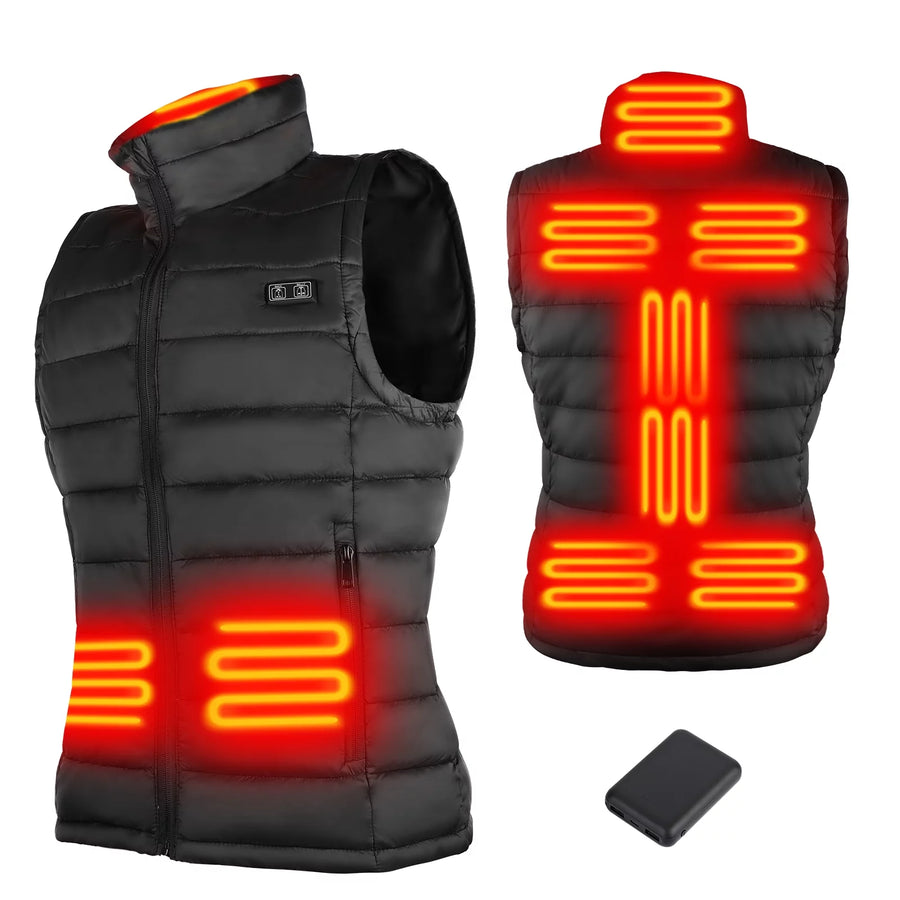 Heated Vest Coat with 10000mAh Battery Pack Lightweight Heated Jacket Heated Clothing Outwear Body Warmer Winter Warm Up Women Men XXL