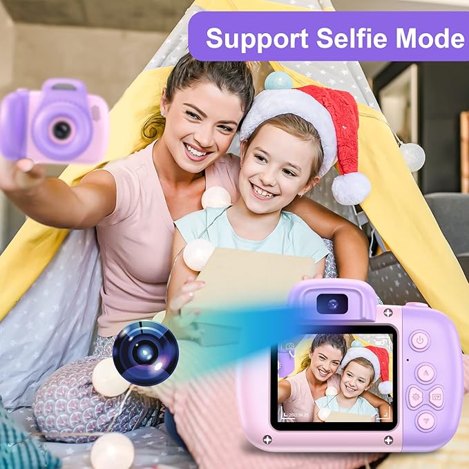 LeaderPro Kids Camera, 26MP Children Digital Selfie Cameras 1080P for Birthday Christmas Toy Cameras for Toddler -