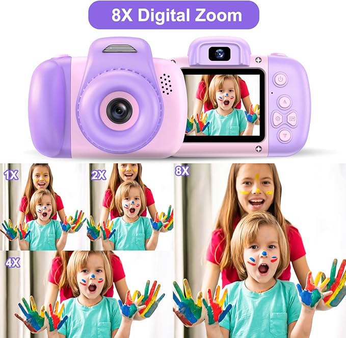 LeaderPro Kids Camera, 26MP Children Digital Selfie Cameras 1080P for Birthday Christmas Toy Cameras for Toddler -